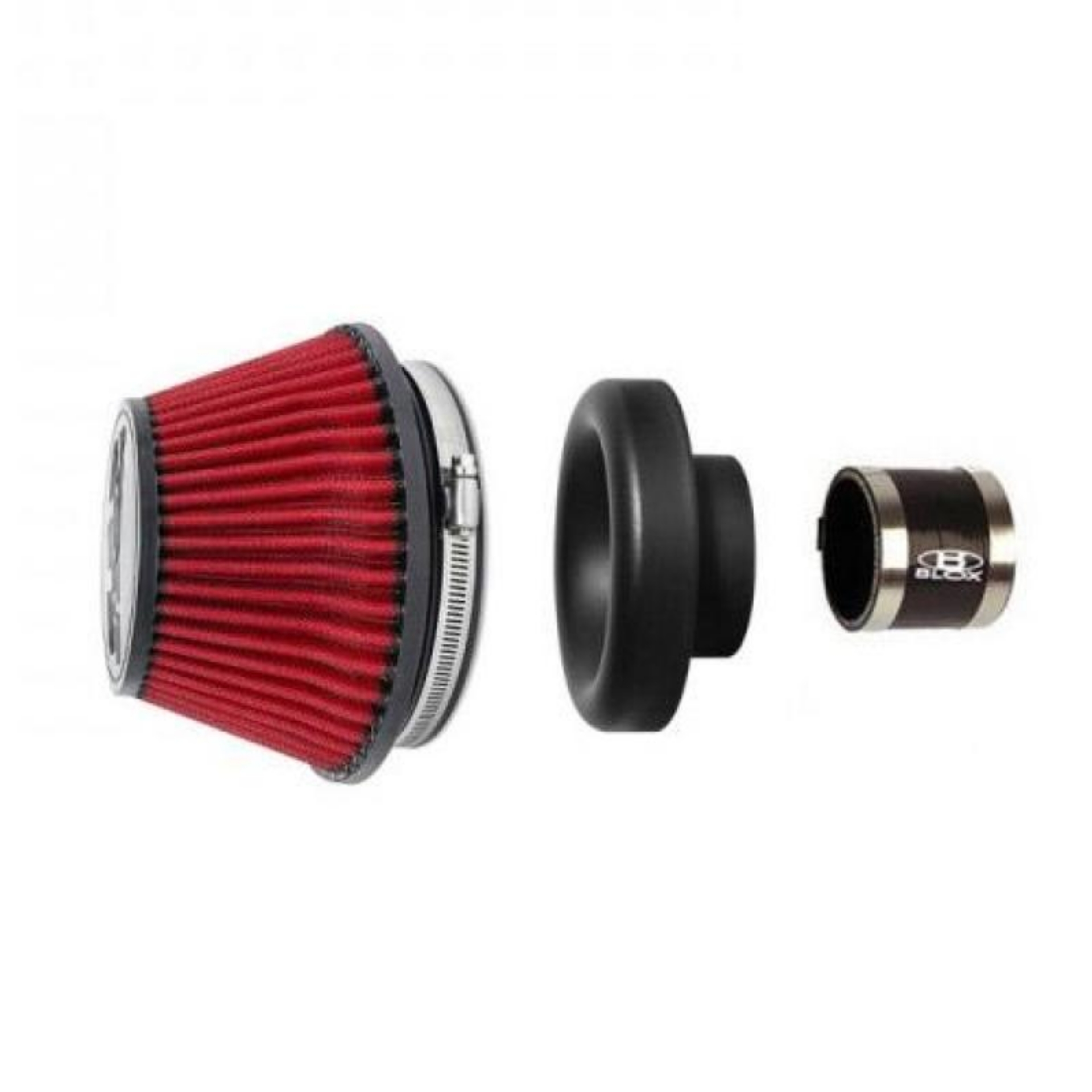 Picture of BLOX Racing Shorty Performance 5in Air Filter w-4in Velocity Stack and Coupler Kit