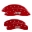 Picture of MGP 4 Caliper Covers Engraved Front & Rear 11-18 Jeep Grand Cherokee Red Finish Silver Jeep Logo