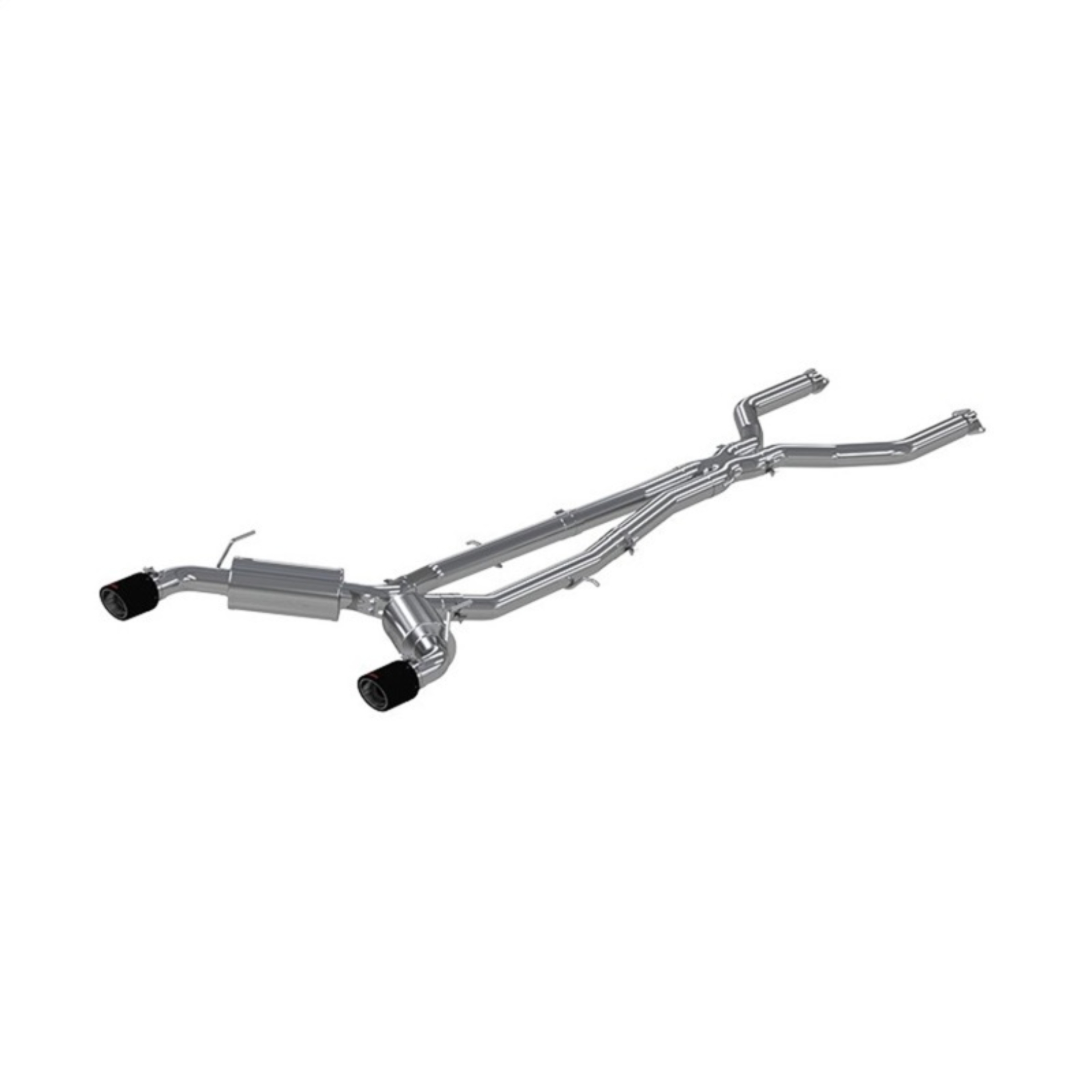 Picture of MBRP 16-19 Infiniti Q50 3-0L FWD-AWD 3in Cat Back w- 4-5in OD Carbon Fiber Tips - T304