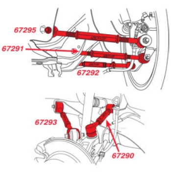 Picture of SPC Performance Honda-Acura Rear Adjustable Arms Set of 5