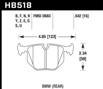 Picture of Hawk 01-06 BMW 330 - 97-01 740I - 96-01 750IL - 03-06 BMW M3 - 00-03 M5 - 00-06 X5 - 06-08 Z4 - 03-0