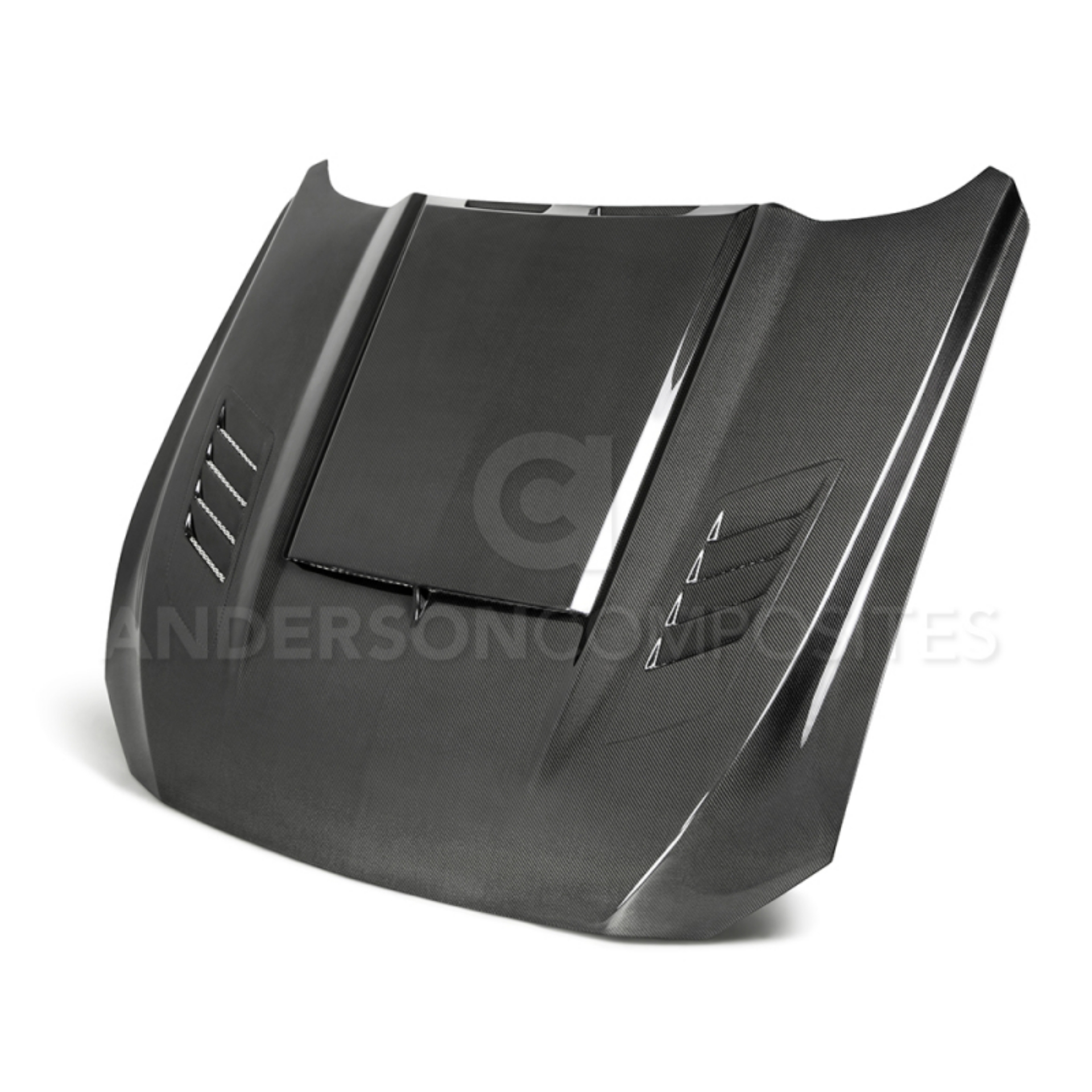 Picture of Anderson Composites 2018-2019 Ford Mustang Ram Air Double Sided Carbon Fiber Hood