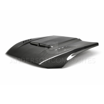 Picture of Anderson Composites 2018-2019 Ford Mustang Ram Air Double Sided Carbon Fiber Hood