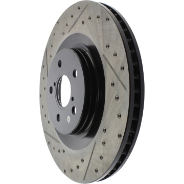 Picture of StopTech 13-18 Lexus GS350 Slotted & Drilled Front Right Rotor