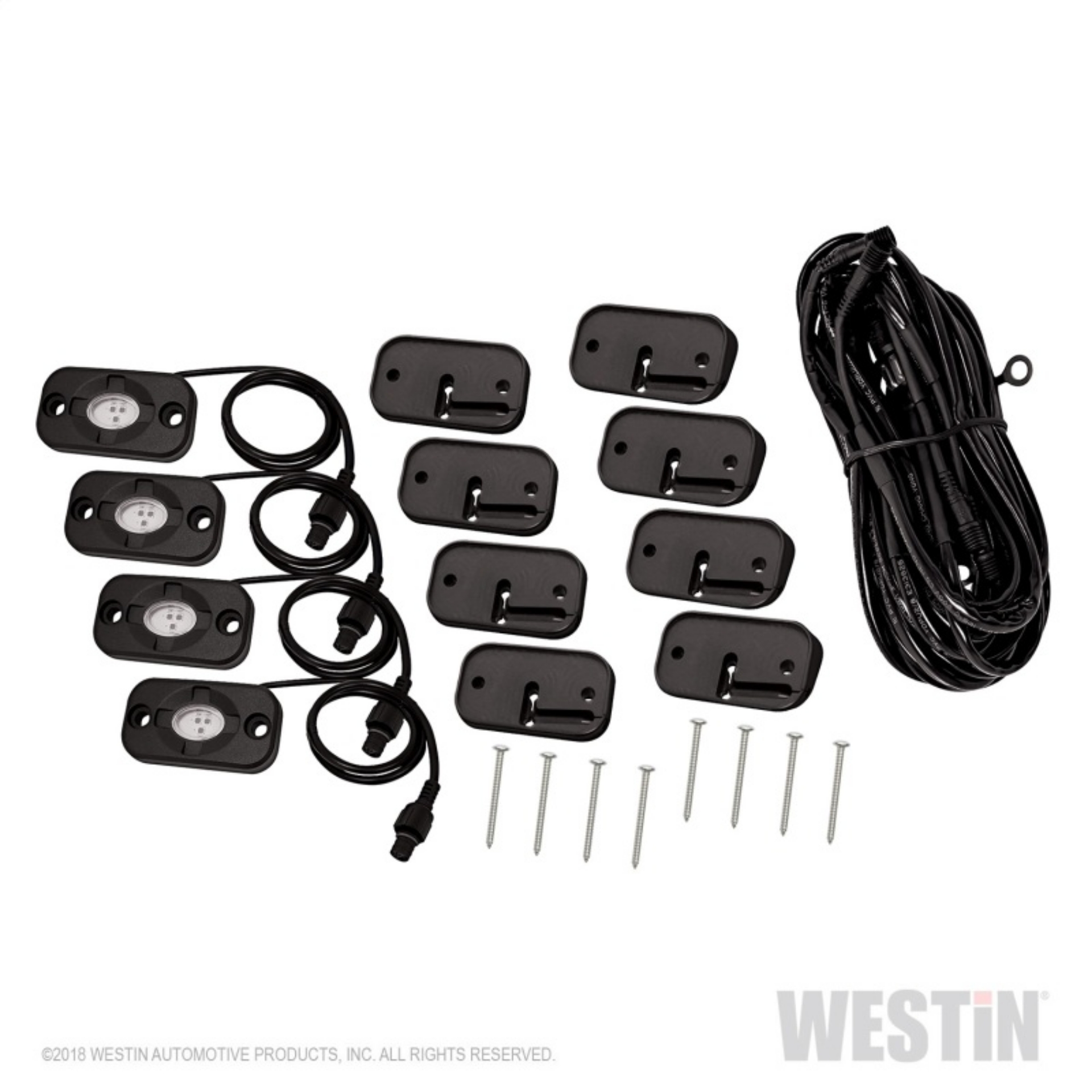 Picture of Westin LED Rock Light Kit - 07-18 Jeep Wrangler JK - 18-19 Jeep Wrangler JL - Black