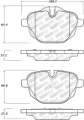 Picture of StopTech 11-17 BMW X3 Street Performance Rear Brake Pads