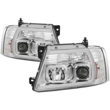 Picture of Spyder 04-08 Ford F-150 Light Bar Projector Headlights - Chrome PRO-YD-FF15004V2-LB-C