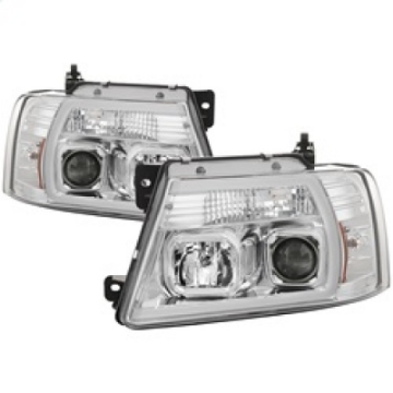 Picture of Spyder 04-08 Ford F-150 Light Bar Projector Headlights - Chrome PRO-YD-FF15004V2-LB-C