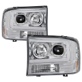 Picture of Spyder 99-04 Ford F-250 Super Duty Light Bar Projector Headlights - Chrome PRO-YD-FF25099V2-LB-C