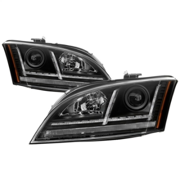 Picture of Spyder 08-15 Audi TT HID Xenon Projector Headlights w-Seq Turn Signal - Blk PRO-YD-ATT08-HID-BK