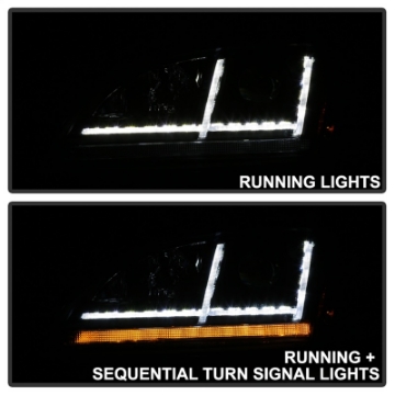 Picture of Spyder 08-15 Audi TT HID Xenon Projector Headlights w-Seq Turn Signal - Blk PRO-YD-ATT08-HID-BK