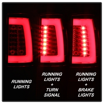 Picture of Spyder 00-06 Chevy Suburban 1500-2500 V2 Light Bar LED Tail Lights -Red Clr ALT-YD-CD00V2-LBLED-RC
