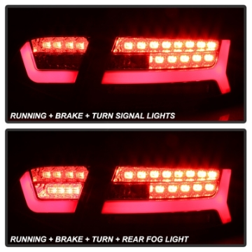 Picture of Spyder 09-11 Audi A6 LED Tail Lights - Red Clear ALT-YD-AA609-LED-RC