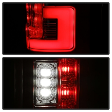 Picture of Spyder 17-18 Ford F-250 SD w-Blind Spot Sensor LED Tail Lights - Chrm ALT-YD-FS17BS-LED-C
