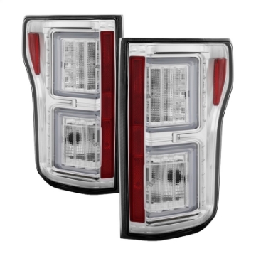 Picture of Spyder 18-19 Ford F-150 W-O Blind Spot Sensor LED Tail Lights - Chrome ALT-YD-FF15018-LED-C