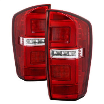 Picture of Spyder 16-17 Toyota Tacoma LED Tail Lights - Red Clear ALT-YD-TT16-LED-RC