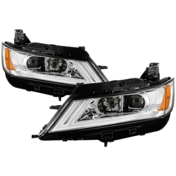 Picture of xTune 14-18 Chevy Impala Excl Limited DRL Halogen Projector Headlights - Chrm PRO-JH-CIM15-LB-C