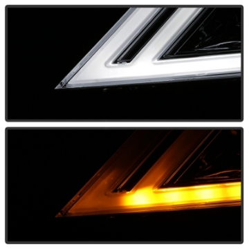 Picture of xTune 14-18 Chevy Impala Excl Limited DRL Halogen Projector Headlights - Chrm PRO-JH-CIM15-LB-C