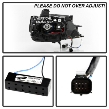 Picture of xTune 14-18 Chevy Impala Excl Limited DRL Halogen Projector Headlights - Blk PRO-JH-CIM15-LB-BK