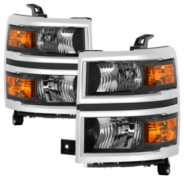 Picture of xTune 14-15 Chevy Silverado 1500 New Body OEM Style Headlights w-Trim - Blk HD-JH-CS14-CC-BK