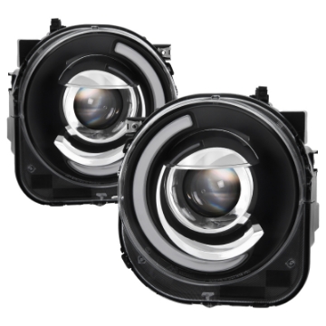 Picture of xTune 15-17 Jeep Renegade Light Bar DRL Projector Headlights -Black PRO-JH-JREN-LBDRL-BK