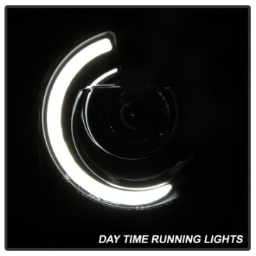 Picture of xTune 15-17 Jeep Renegade Light Bar DRL Projector Headlights -Black PRO-JH-JREN-LBDRL-BK