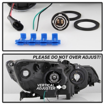 Picture of xTune 09-14 Acura TSX Projector Headlights - Light Bar DRL - Black PRO-JH-ATSX09-LB-BK