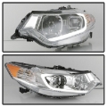 Picture of xTune 09-14 Acura TSX Projector Headlights - Light Bar DRL - Chrome PRO-JH-ATSX09-LB-C