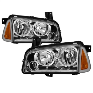 Picture of xTune 05-10 Dodge Charger 4pc OEM Style Halogen Headlights w-Corner - Chrome HD-JH-DCH05-SET-C