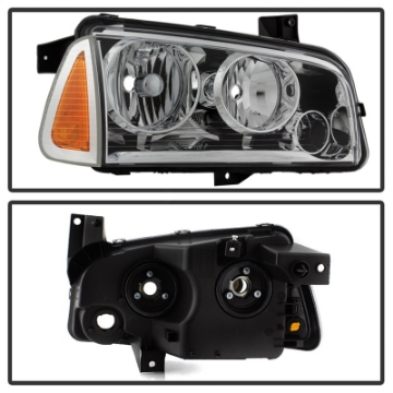 Picture of xTune 05-10 Dodge Charger 4pc OEM Style Halogen Headlights w-Corner - Chrome HD-JH-DCH05-SET-C