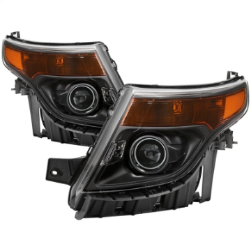 Picture of xTune 11-15 Ford Explorer OEM Style Halogen Headlights - Black HD-JH-FEXP11-AM-BK