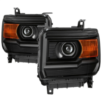 Picture of xTune 14-15 GMC Sierra 1500 OEM Style Halogen Headlights - Black HD-JH-GS14-AM-BK