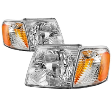 Picture of xTune 01-03 Ford Explorer Sport 4pc OEM Style Headlights w-Corners - Chrome HD-JH-FEXP01-ST-C