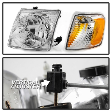 Picture of xTune 01-03 Ford Explorer Sport 4pc OEM Style Headlights w-Corners - Chrome HD-JH-FEXP01-ST-C