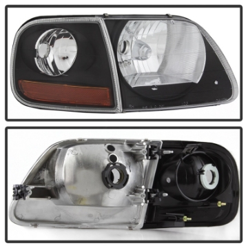 Picture of xTune 97-03 Ford F-150 4pc OEM Style Headlights w-Corner - Black HD-JH-FF15097-L-SET-BK