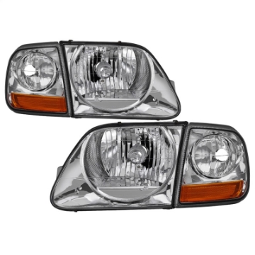 Picture of xTune 97-03 Ford F-150 4pc OEM Style Headlights w-Corner - Chrome HD-JH-FF15097-L-SET-C