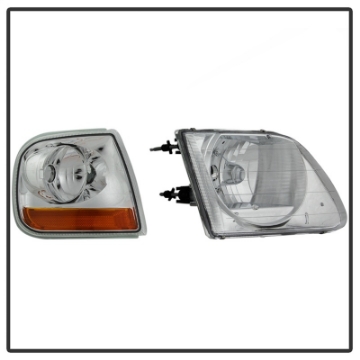 Picture of xTune 97-03 Ford F-150 4pc OEM Style Headlights w-Corner - Chrome HD-JH-FF15097-L-SET-C