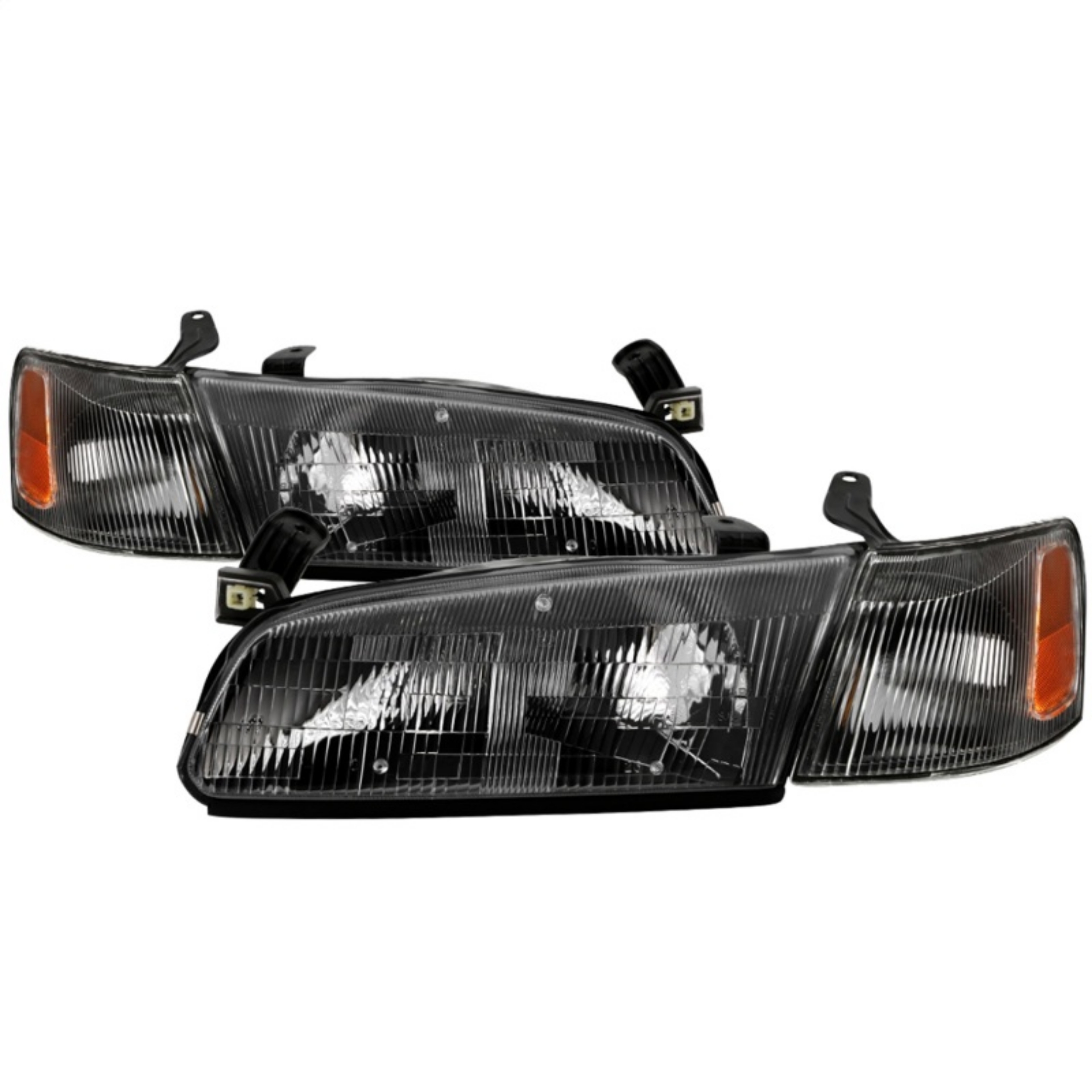 Picture of xTune 97-99 Toyota Camry 4pc OEM Style Headlights w-Corner Lights - Black HD-JH-TCAM97-SET-BK