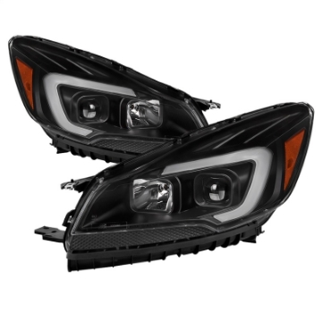 Picture of xTune 13-16 Ford Escape LED Light Bar Halogen Projector Headlights - Black PRO-JH-FESCA13-LB-BK
