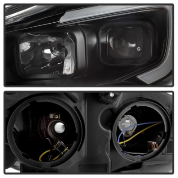 Picture of xTune 13-16 Ford Escape LED Light Bar Halogen Projector Headlights - Black PRO-JH-FESCA13-LB-BK