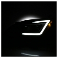 Picture of xTune 13-15 Nissan Sentra DRL LED Light Bar Halogen Projector Headlights - Black PRO-JH-NS13-LB-BK