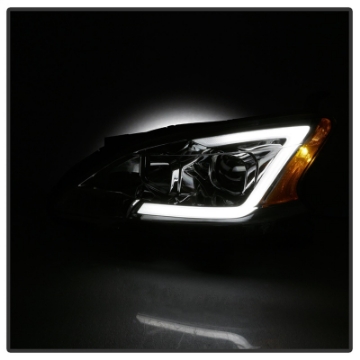 Picture of xTune 13-15 Nissan Sentra DRL LED Light Bar Halogen Projector Headlights - Chrm PRO-JH-NS13-LB-C