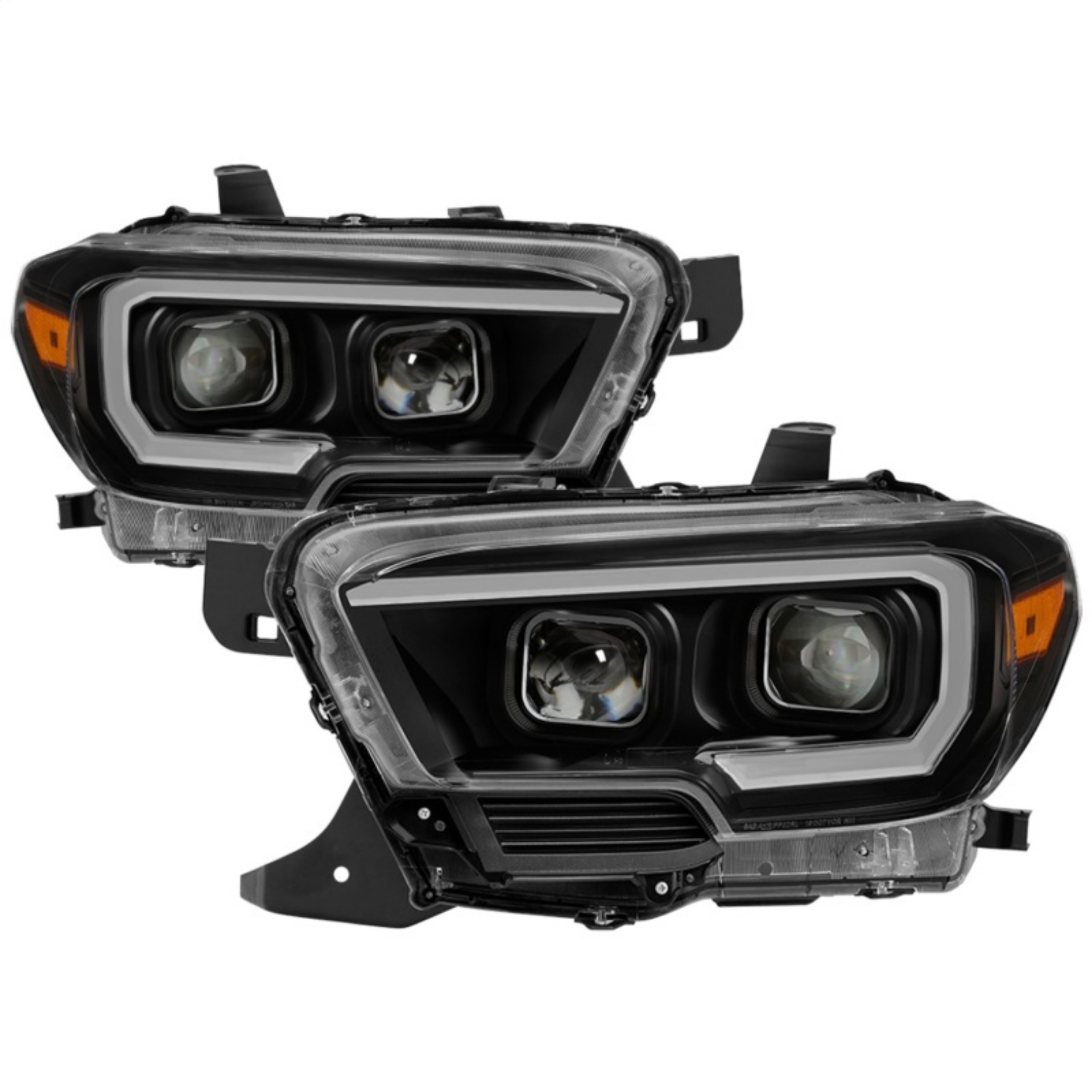 Picture of xTune 16-18 Toyota Tacoma SR-SR5 DRL Projector Headlights w-Turn Signal - Blk PRO-JH-TTA16-SR-BK