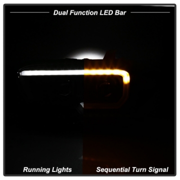 Picture of xTune 16-18 Toyota Tacoma SR-SR5 DRL Proj Headlights w-Turn Signal - Blk Smk PRO-JH-TTA16-SR-BSM