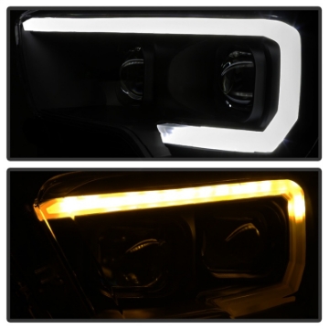 Picture of xTune 16-18 Toyota Tacoma SR-SR5 DRL Proj Headlights w-Turn Signal - Blk Smk PRO-JH-TTA16-SR-BSM