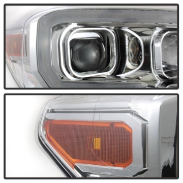 Picture of xTune 16-18 Toyota Tacoma SR-SR5 DRL Projector Headlights w-Turn Signal - Chrm PRO-JH-TTA16-SR-C