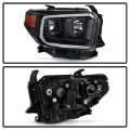 Picture of xTune 14-17 Toyota Tundra DRL LED Light Bar Projector Headlights - Black PRO-JH-TTU14-LB-BK