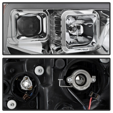 Picture of xTune 14-17 Toyota Tundra DRL LED Light Bar Projector Headlights - Chrome PRO-JH-TTU14-LB-C