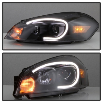 Picture of xTune 06-13 Chevrolet Impala LED Light Bar Headlights - Black PRO-JH-CIM06-LB-BK