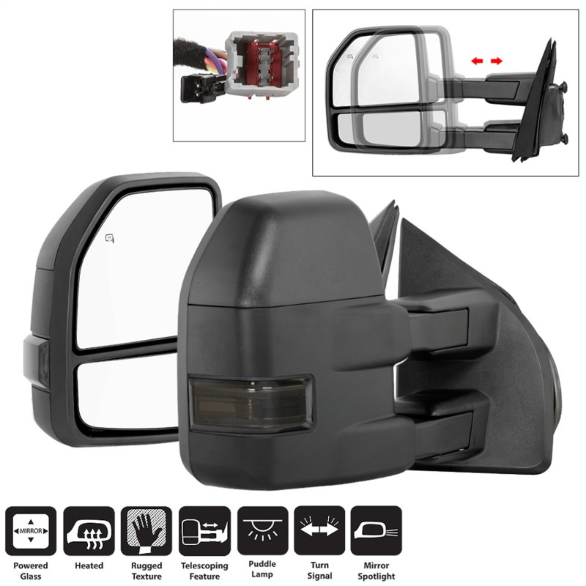 Picture of xTune 15-17 Ford F-150 Heated LED Telescoping Pwr Mirrors - Smk Pair MIR-FF15015S-G4-PWH-SM-SET